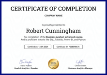 Timeless and professional certificate completion template landscape