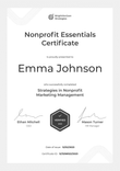 Minimalist and professional non-profit certificate template portrait