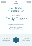 Clean and professional non-profit certificate template portrait