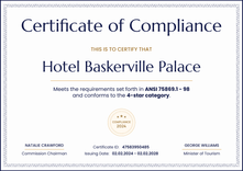 Deluxe and professional compliance certificate template landscape