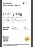 Minimalistic and professional CE certificate template portrait