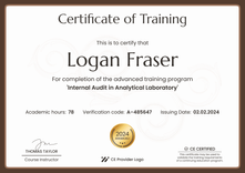 Traditional and professional Continuing Education certificate template landscape