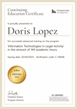 Timeless and professional Continuing Education certificate template portrait