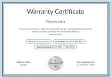 Professional and simple warranty certificate template landscape