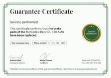 Professional and classy warranty certificate template landscape
