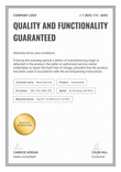 Minimalistic and professional warranty certificate template portrait