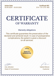 Plain and professional warranty certificate template portrait
