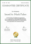 Smooth and professional warranty certificate template portrait
