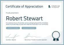 Modern and professional certificate of appreciation template landscape