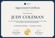 Basic and professional certificate of appreciation template landscape