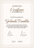 Elegant and professional certificate of appreciation template portrait