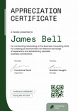 Official and professional certificate of appreciation template portrait