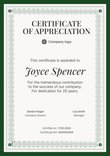 Ornate and professional certificate of appreciation template portrait