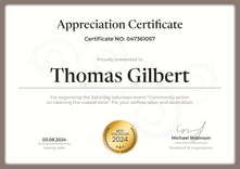 Standard and professional appreciation certificate template landscape