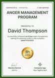 Bold and formal anger management certificate template portrait