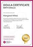 Sleek and professional doula certificate template portrait