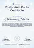 Clinical and professional doula certificate template portrait