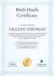 Elegant and professional doula certificate template portrait