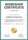 Flexible and professional workshop certificate template portrait