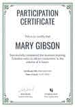 Traditional and professional workshop certificate template portrait