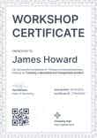 Fancy and professional workshop certificate template portrait