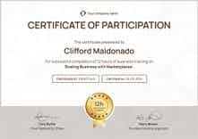 Organized and professional workshop certificate template landscape