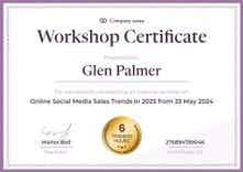 Personalized and professional workshop certificate template landscape