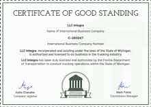 Recognizable and professional certificate of good standing template landscape
