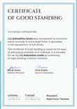 Legitimate and professional certificate of good standing template portrait