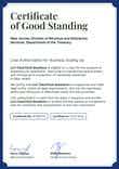 Verifiable and professional certificate of good standing template portrait
