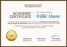 Elementary and professional academic certificate template landscape