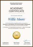 Elementary and professional academic certificate template portrait