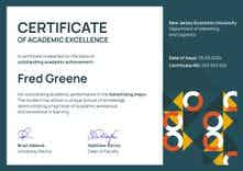 Tweaked and professional academic certificate template landscape