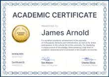 Subtle and professional academic certificate template landscape