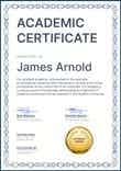 Subtle and professional academic certificate template portrait