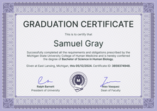 Framed professional graduation certificate template landscape