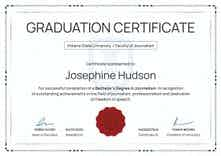 Simple professional graduation certificate template landscape