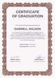 Ornate professional graduation certificate template portrait