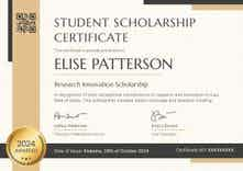 Stylish and formal scholarship certificate template landscape