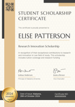 Stylish and formal scholarship certificate template portrait