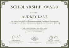 Luxurious and professional scholarship certificate template landscape