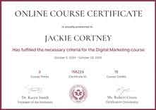 Classic and professional course certificate template landscape