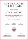 Classic and professional course certificate template portrait