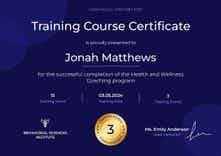 Majestic and professional course certificate template landscape