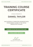 Refreshing and simple course certificate template portrait