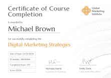 Aesthetic and formal course certificate template landscape