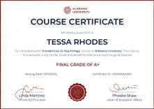 Minimalistic and formal course certificate template landscape