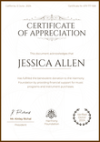 Simple and professional donation certificate template portrait