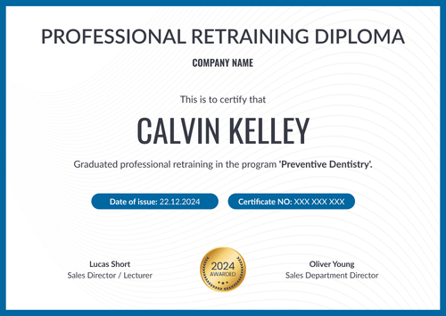 Printable and professional diploma certificate template landscape