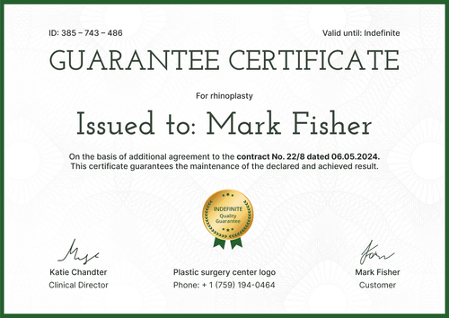 Smooth and professional warranty certificate template landscape